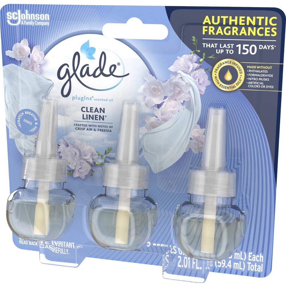 Glade Plug-In Warmers Linen Air Refill - 2 fl oz (0.1 quart) - Linen - 50 Day - 3 / Pack - Long Lasting. Picture 2