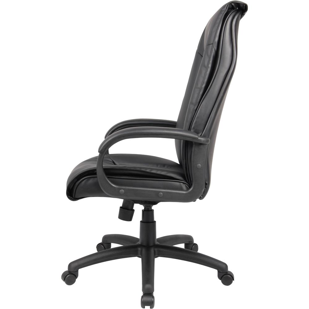 Boss Executive Leather Plus Chair - Black LeatherPlus Seat - Black LeatherPlus Back - 5-star Base - Armrest - 1 Each. Picture 11