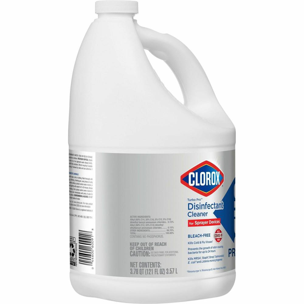 Clorox Turbo Pro Disinfectant Cleaner for Sprayer Devices - 121 fl oz (3.8 quart) - Fresh ScentBottle - 1 Each - Bleach-free, Versatile, Antibacterial - White. Picture 5