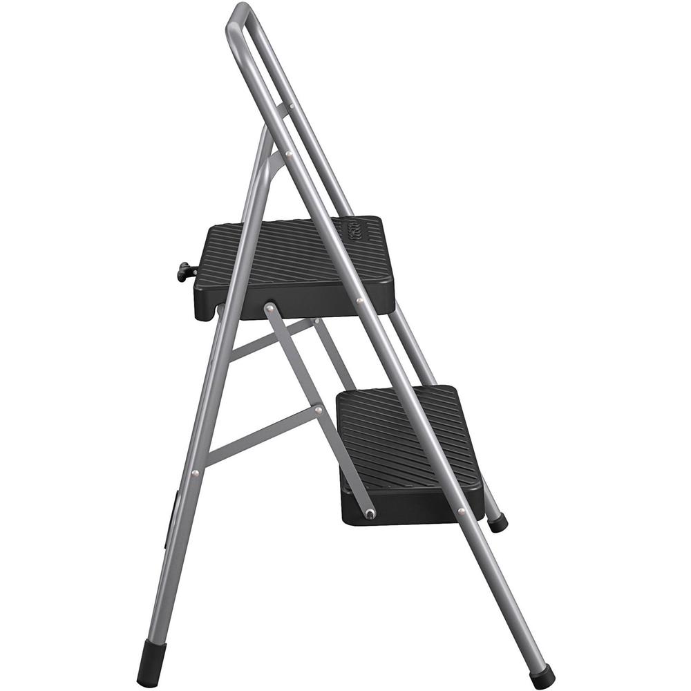Cosco 2-Step Household Folding Step Stool - 2 Step - 200 lb Load Capacity - 17.3" x 18" x 28.2" - Gray. Picture 7