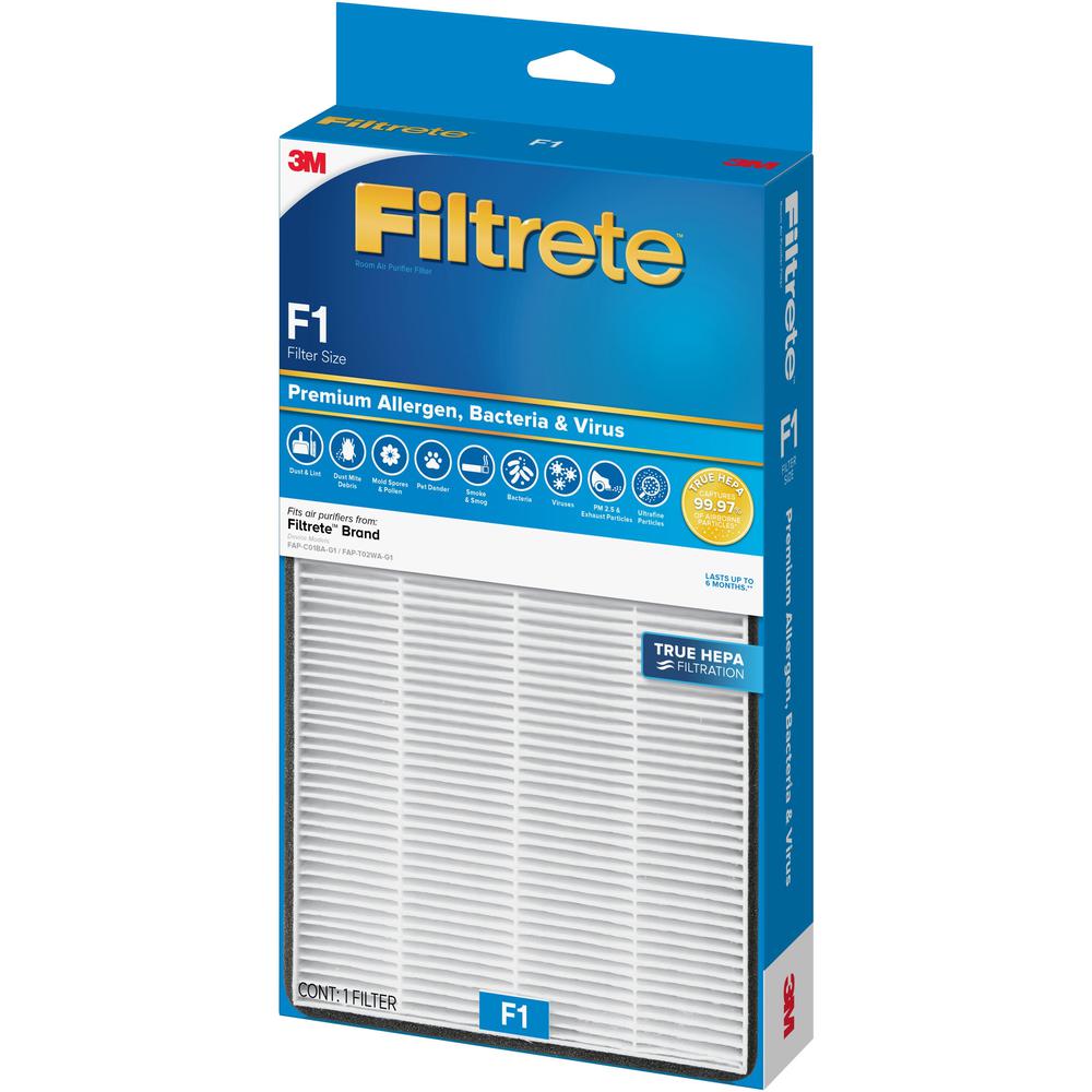 Filtrete Air Filter - HEPA - For Air Purifier - Remove Allergens, Remove Bacteria, Remove Virus - ParticlesF1 Filter Grade - 12" Height x 6.7" Width - Polypropylene. Picture 6