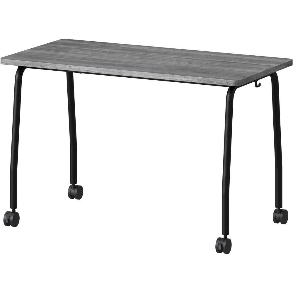 Lorell Training Table - Laminated Top - 300 lb Capacity - 29.50" Table Top Length x 23.63" Table Top Width x 1" Table Top Thickness - 47.25" HeightAssembly Required - Weathered Charcoal - Particleboar. Picture 14