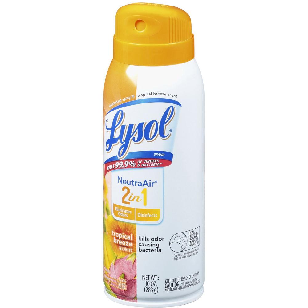 Lysol Neutra Air 2 in 1 Spray - Spray - 10 oz (0.62 lb) - Tropical Breeze Scent - 1 Each. Picture 7