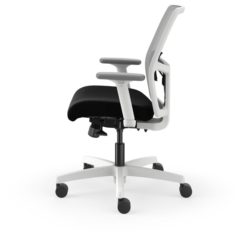 HON Ignition Low-back Task Chair - Black Seat - Fog Mesh Back - Designer White Frame - Low Back - 1 Each. Picture 4