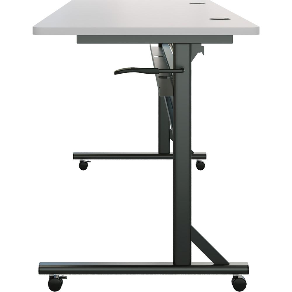 Lorell Shift 2.0 Flip and Nesting Mobile Table - Laminated Rectangle Top - 72" Table Top Length x 24" Table Top Width x 1" Table Top Thickness - 29.50" HeightAssembly Required - Gray - 1 Each. Picture 7