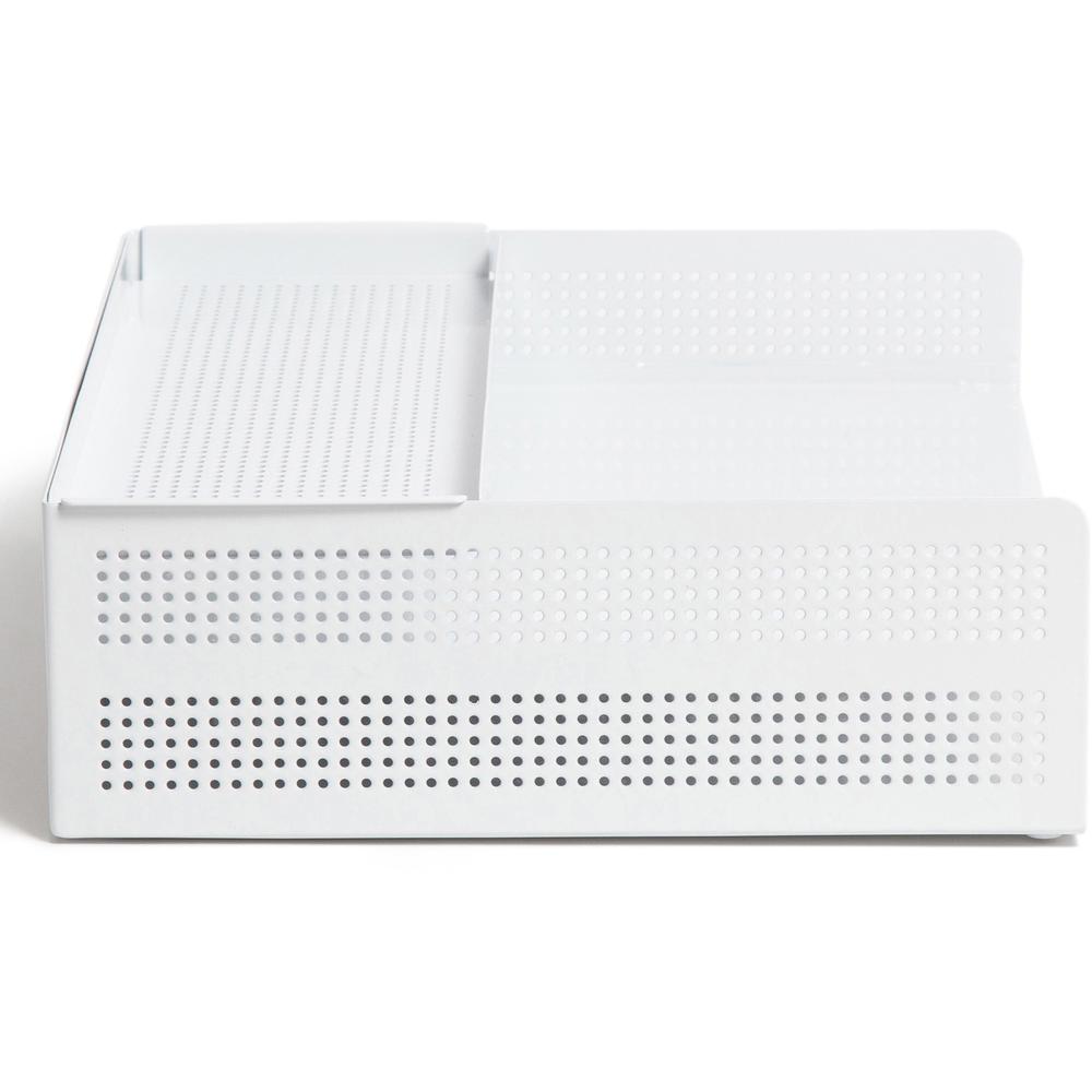 U Brands Perforated Paper Tray - Durable - White - Metal - 1 Each. Picture 5