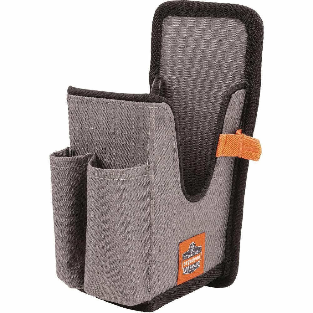 Ergodyne 5541 Carrying Case Rugged (Holster) Bar Code Scanner, Mobile Computer, Pen - Gray - Drop Resistant, Abrasion Resistant - Polyester, Ripstop Body - Belt Clip, Holster - 8.3" Height x 3.5" Widt. Picture 3