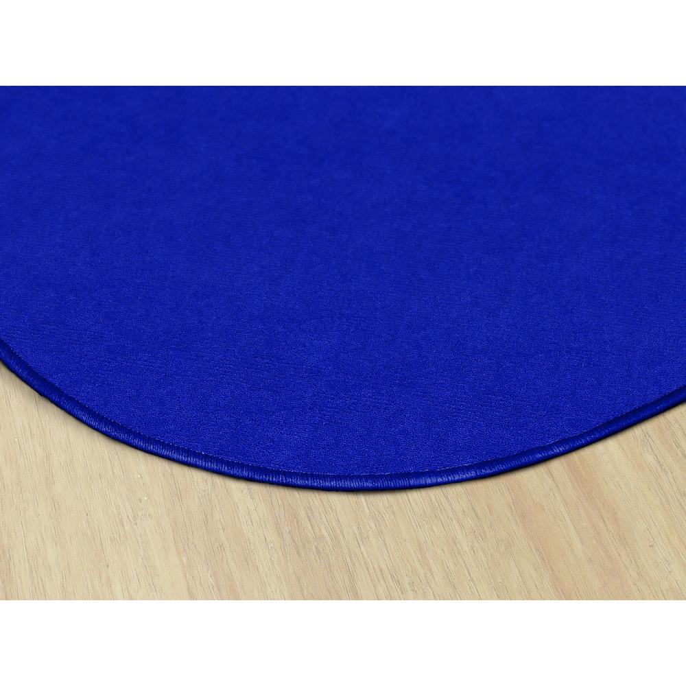 Flagship Carpets Ameristrong Solid Color Rug - Floor Rug - Traditional - 72" Diameter - Round - Royal Blue - Nylon. Picture 4