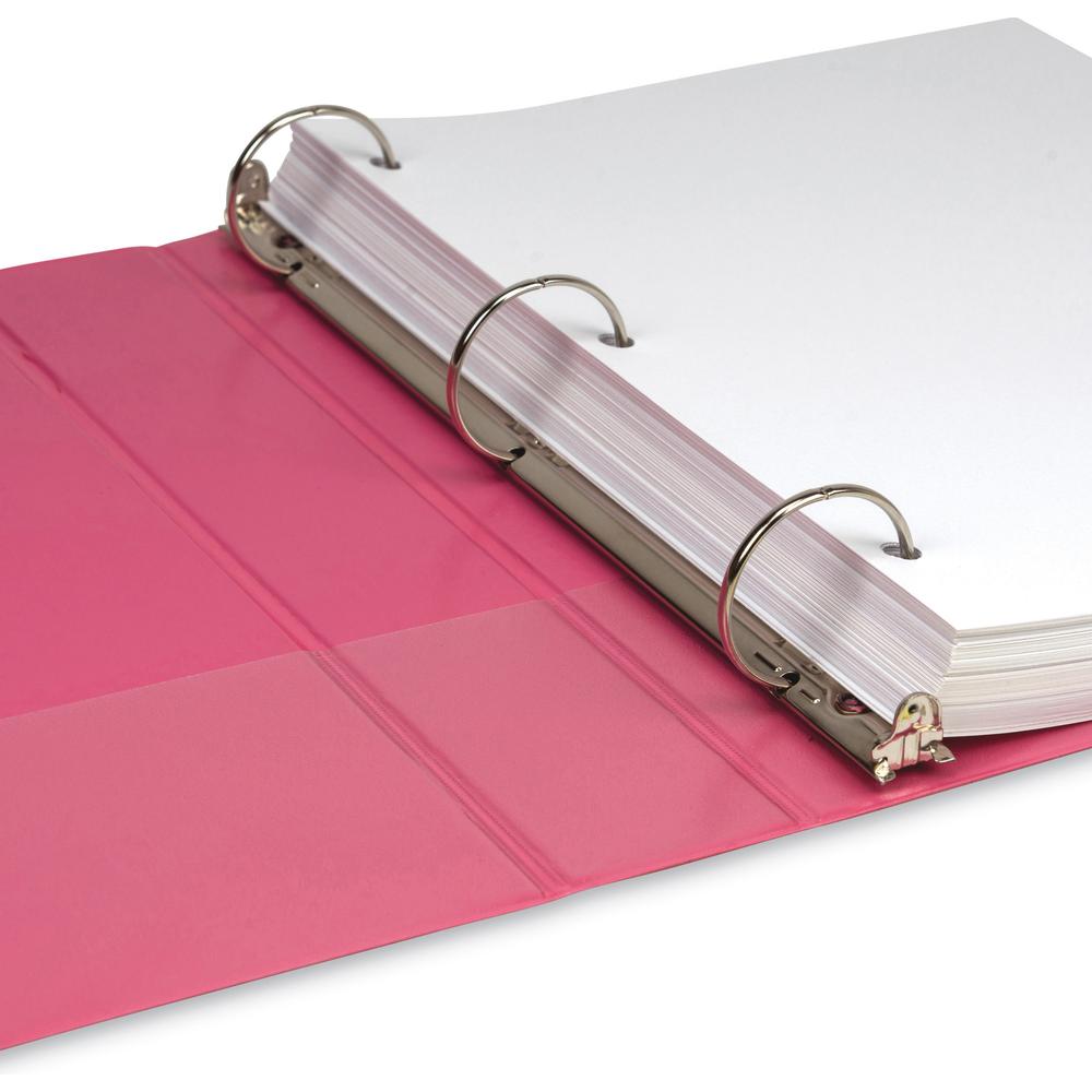 Samsill Earth's Choice Plant-based View Binders - 1 1/2" Binder Capacity - Letter - 8 1/2" x 11" Sheet Size - 3 x Round Ring Fastener(s) - Chipboard, Polypropylene, Plastic - Berry - Recycled - Bio-ba. Picture 6