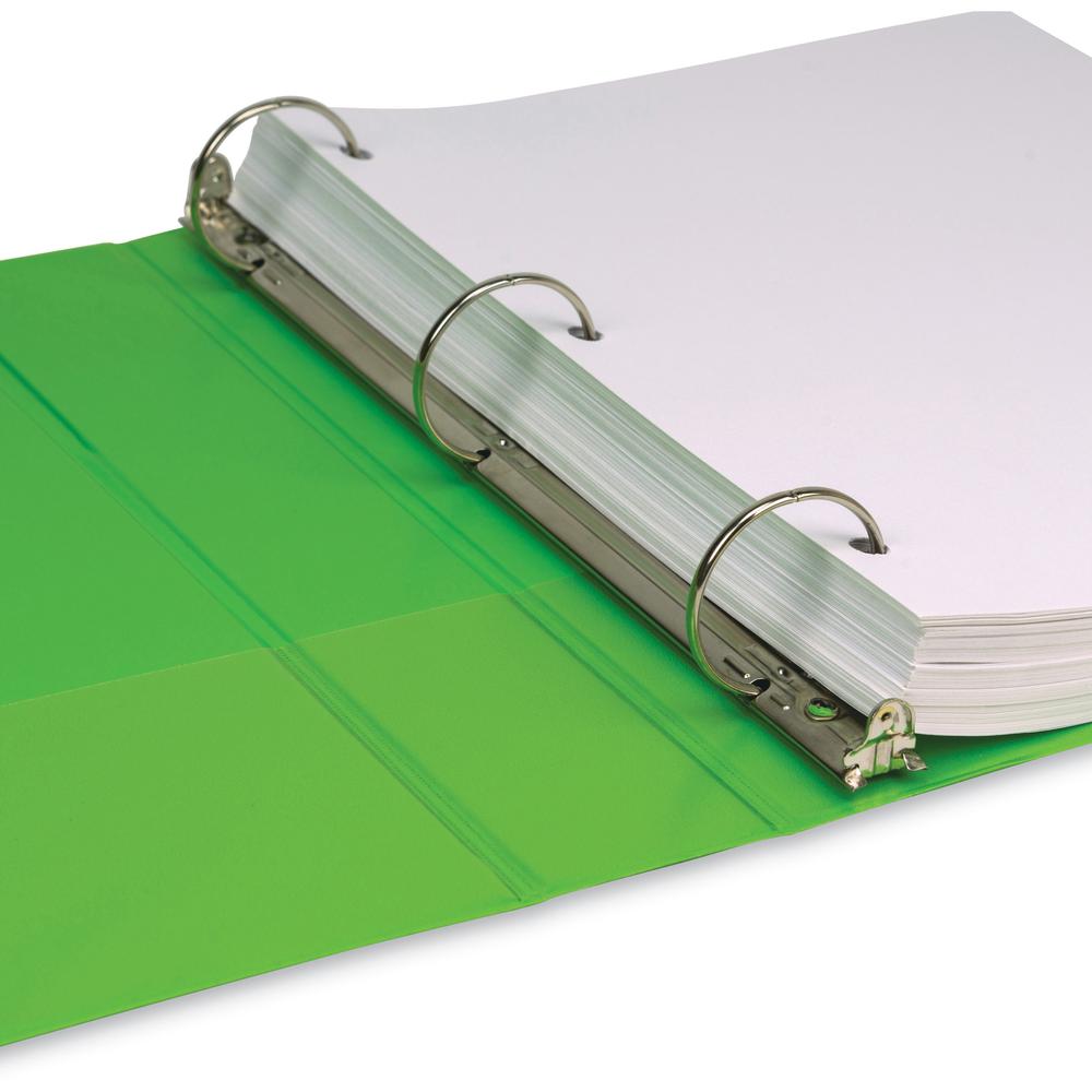 Samsill Earth's Choice Plant-based View Binders - 1 1/2" Binder Capacity - Letter - 8 1/2" x 11" Sheet Size - 3 x Round Ring Fastener(s) - Chipboard, Polypropylene, Plastic - Lime - Recycled - Bio-bas. Picture 6