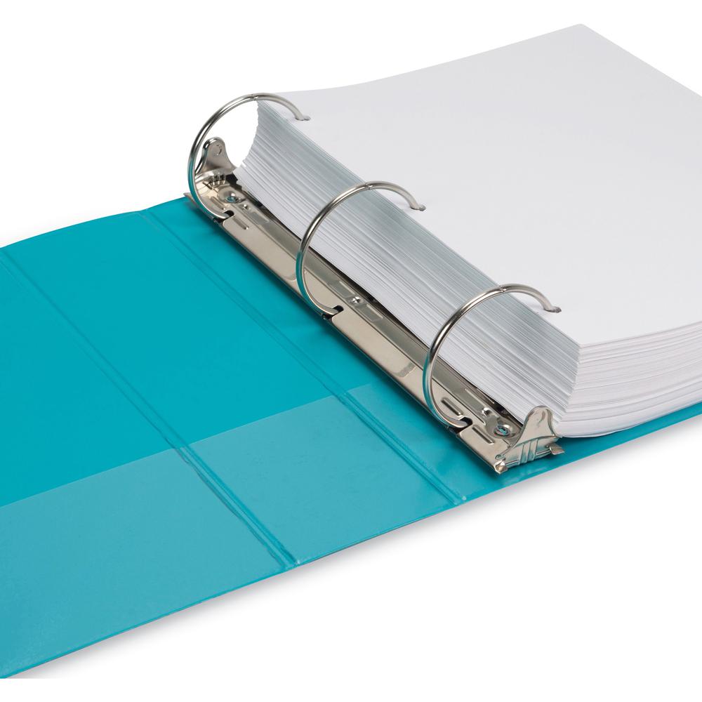 Samsill Earth's Choice Plant-based View Binders - 3" Binder Capacity - Letter - 8 1/2" x 11" Sheet Size - 3 x Round Ring Fastener(s) - 2 Pocket(s) - Chipboard, Polypropylene, Plastic - Turquoise - Rec. Picture 5