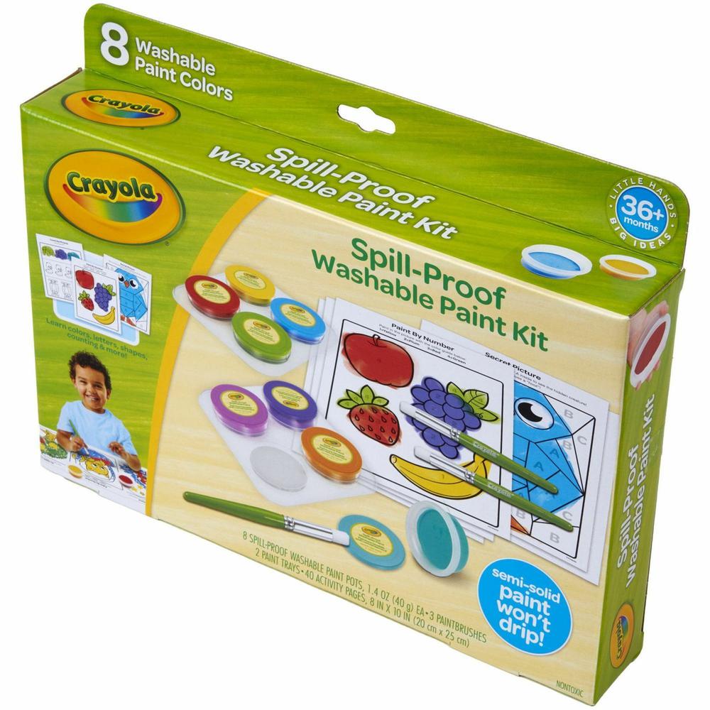 Crayola Spill Proof Washable Paint Set - Art, Craft, Fun and Learning - Recommended For 3 Year - 1 Kit. Picture 6