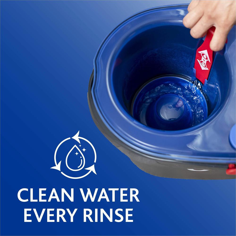 O-Cedar EasyWring RinseClean Spin Mop - MicroFiber Head - Washable, Reusable, Machine Washable, Refillable, Telescopic Handle - 1 Each - Multi. Picture 7