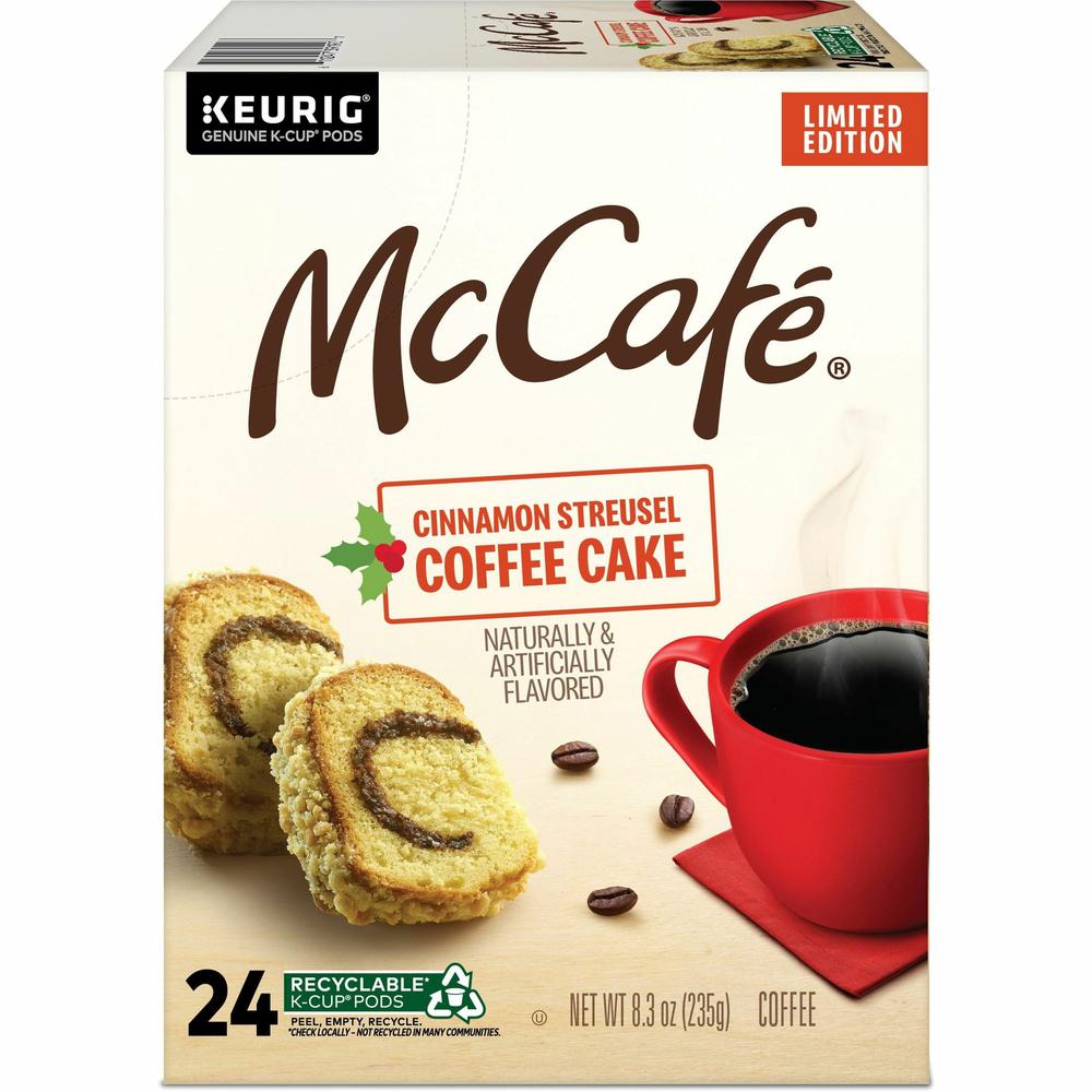 McCafe K-Cup Cinnamon Streusel Cake Coffee - Compatible with Keurig K-Cup Brewer - Light - 24 / Box. Picture 3