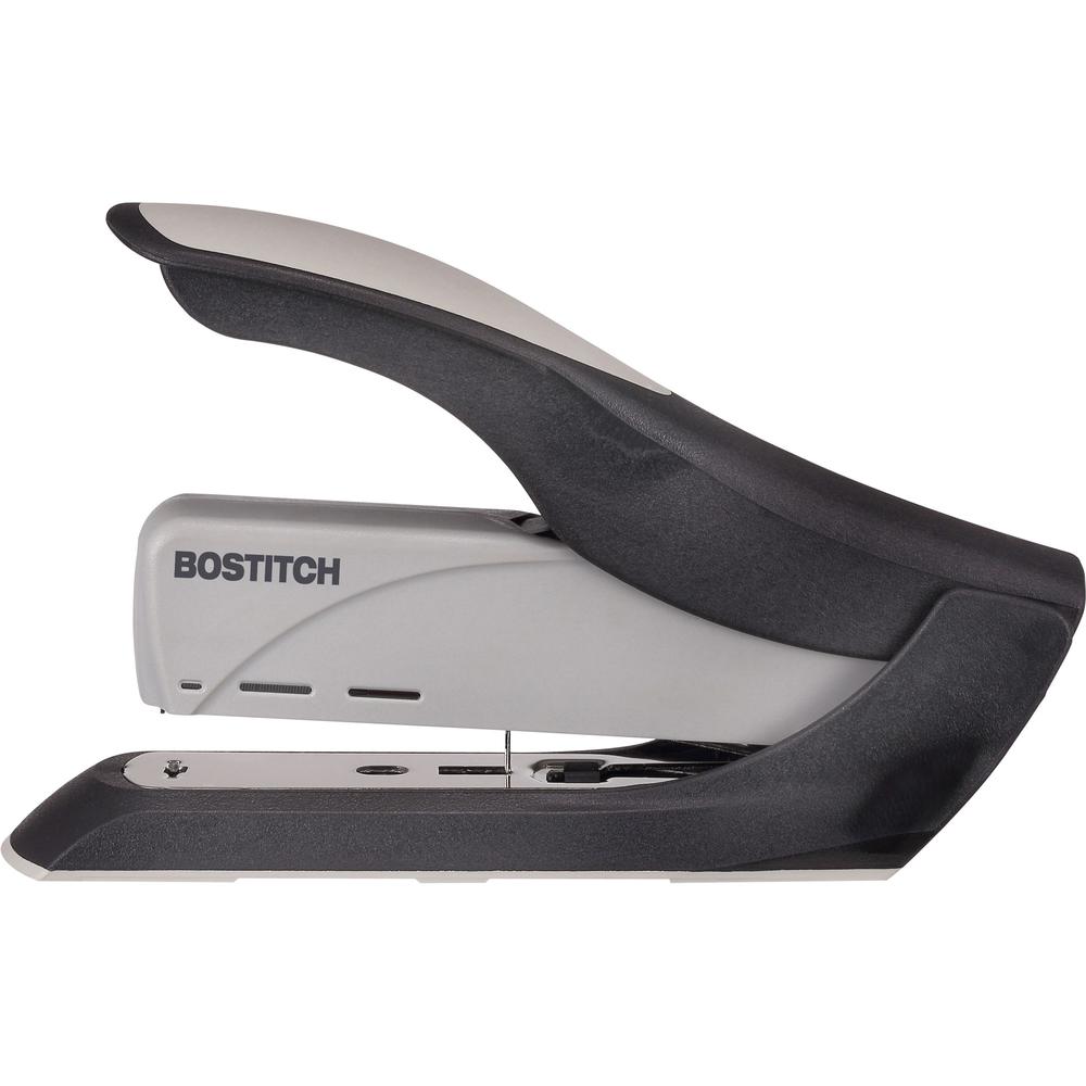 Bostitch Spring-Powered Antimicrobial Heavy Duty Stapler - 60 Sheets Capacity - 5/16" , 3/8" Staple Size - 1 Each - Black, Gray. Picture 3