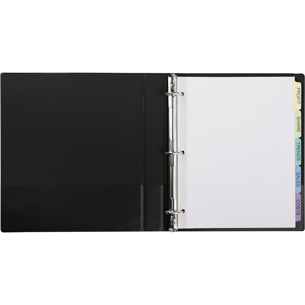 Avery&reg; Index Maker Index Divider - 125 x Divider(s) - Print-on Tab(s) - 5 - 5 Tab(s)/Set - 8.5" Divider Width x 11" Divider Length - 3 Hole Punched - White Paper Divider - Multicolor Paper Tab(s) . Picture 3