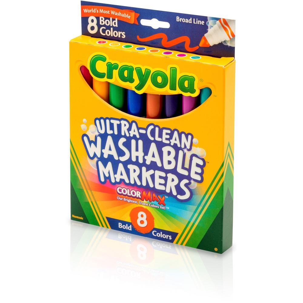 Crayola Washable Bold Colors Broad Line Markers - Broad Marker Point ...