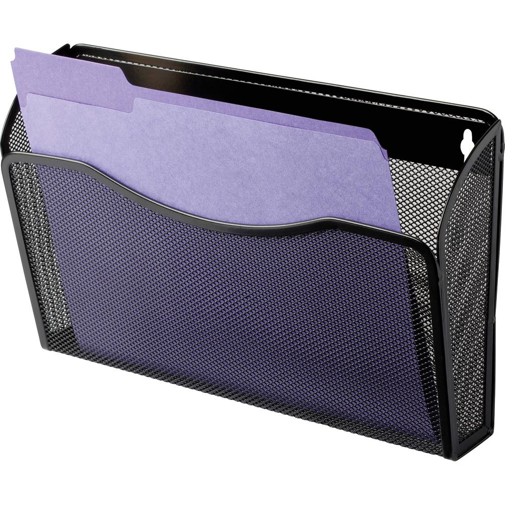 Rolodex Mesh Letter Wall File - 1 Pocket(s) - 8.5" Height x 14" Width x 3.4" Depth - Black - Steel - 1 Each. Picture 2