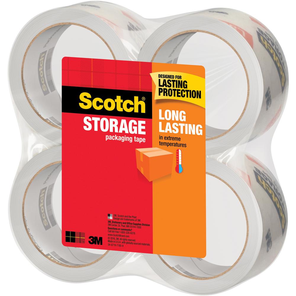 Scotch Long-Lasting Storage/Packaging Tap - 54.60 yd Length x 1.88" Width - 2.4 mil Thickness - 3" Core - Acrylic - 2.80 mil - Polypropylene Backing - UV Resistant, Temperature Resistant, Long Lasting. Picture 6