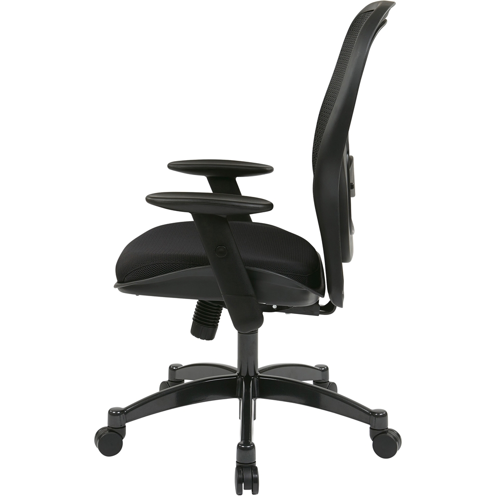 Office Star Space 2300 Matrex Managerial Mid-Back Mesh Chair - Mesh Black Seat - Mesh Back - 5-star Base - Black - 20" Seat Width x 19.50" Seat Depth - 27.3" Width x 25.8" Depth x 46.3" Height. Picture 7