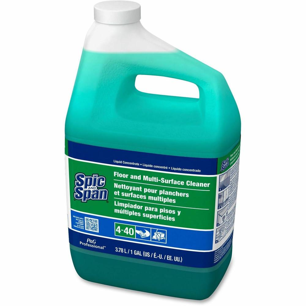 Spic and Span Floor and Multi-Surface Cleaner - Concentrate Liquid - 128 fl oz (4 quart) - 1 Each - Green. Picture 2