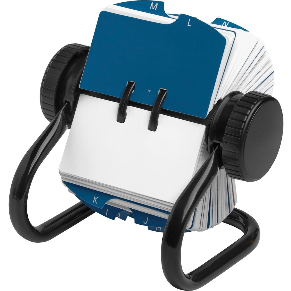 Rolodex Open Classic Rotary Files - 500 Card Capacity - For 2.25" x 4" Size Card - 24 A to Z Index Guide - Black. Picture 3