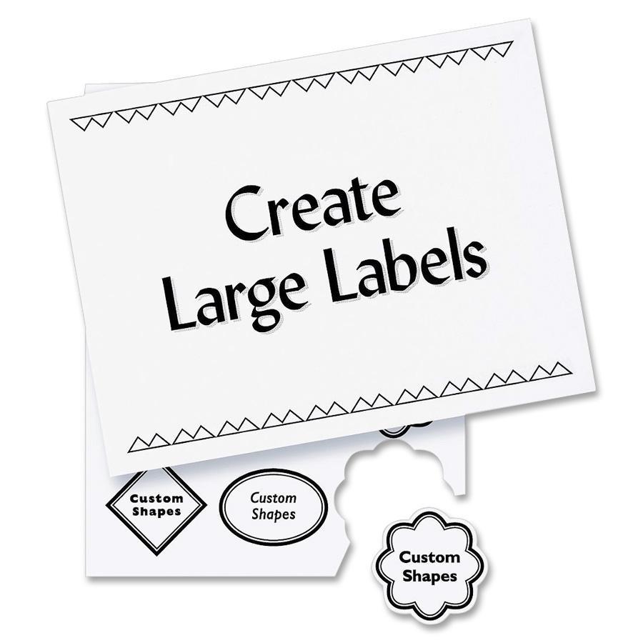 Avery&reg; Copier Address Labels - 8 1/2" Width x 11" Length - Permanent Adhesive - Rectangle - White - Paper - 1 / Sheet - 100 Total Sheets - 100 Total Label(s) - 100 / Box. Picture 2