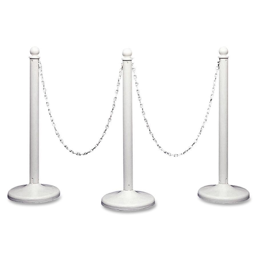 Tatco Plastic Stanchions and Chains - 40 ft White Chain - White - 1 Each. Picture 3