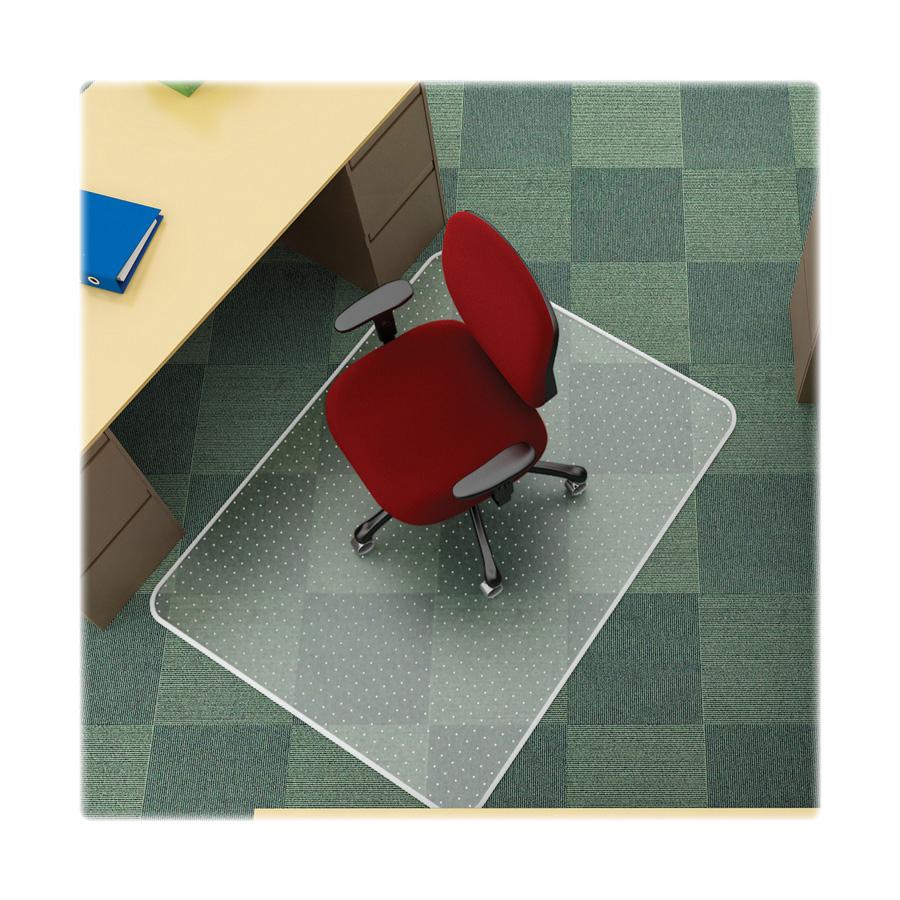 Deflecto EconoMat for Carpet - Carpeted Floor - 60" Length x 46" Width - Vinyl - Clear - 1Each. Picture 2