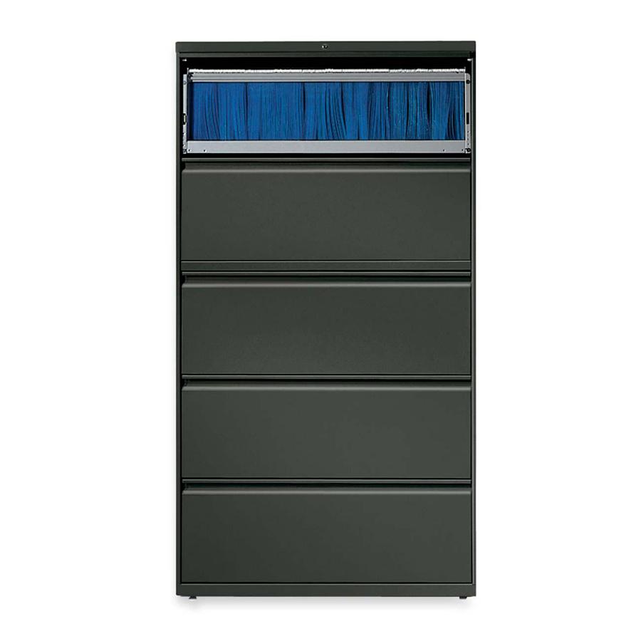 HON Brigade 800 Series 5-Drawer Lateral - 36" x 18" x 64.3" - 2 x Shelf(ves) - 5 x Drawer(s) for File - A4, Legal, Letter - Lateral - Interlocking, Durable, Leveling Glide, Recessed Handle, Ball-beari. Picture 2