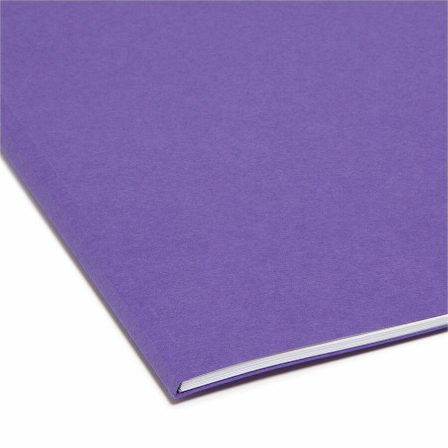 Smead 1/3 Tab Cut Letter Recycled Top Tab File Folder - 8 1/2" x 11" - 3/4" Expansion - Top Tab Location - Assorted Position Tab Position - Assorted - 10% Recycled - 100 / Box. Picture 2