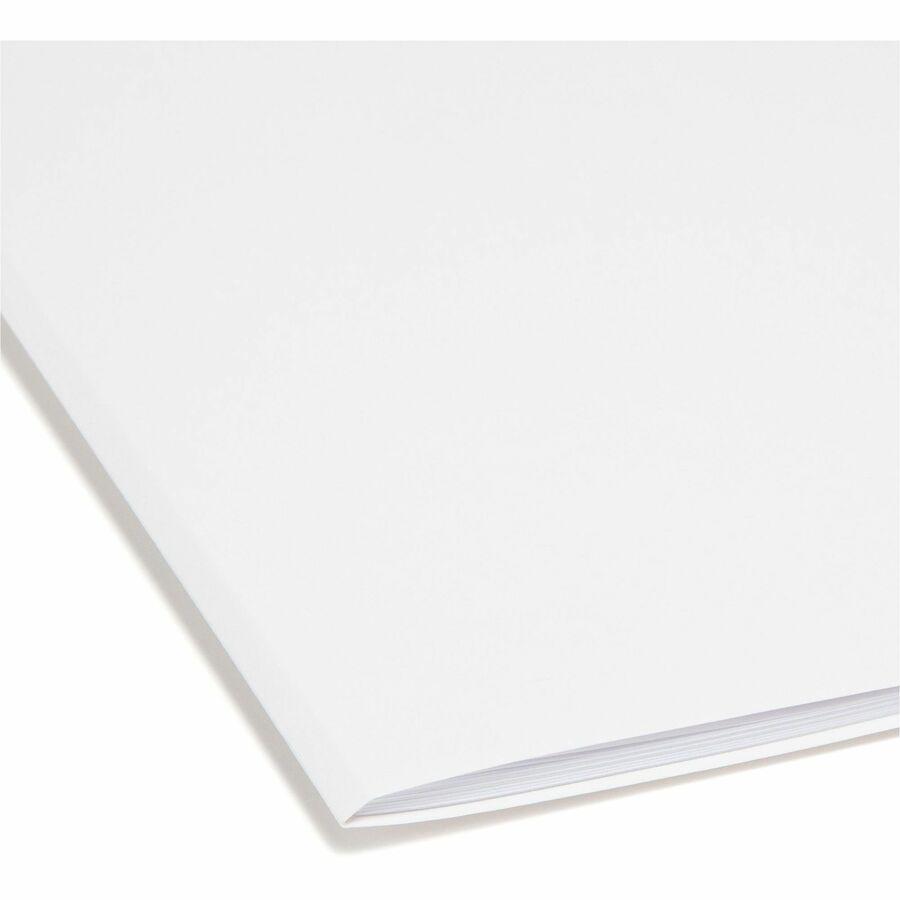 Smead Colored Straight Tab Cut Letter Recycled Top Tab File Folder - 8 1/2" x 11" - 3/4" Expansion - White - 10% Recycled - 100 / Box. Picture 4