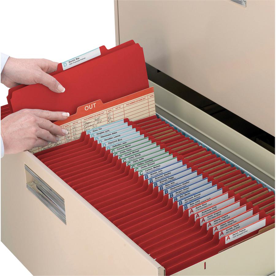 Smead Classification Folders with SafeSHIELD Fasteners - Letter - 8 1/2" x 11" Sheet Size - 2" Expansion - 2" Fastener Capacity for Folder - 2 Pocket(s) - 2/5 Tab Cut - Right of Center Tab Location - . Picture 2