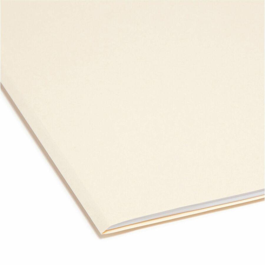 Smead 1/2 Tab Cut Legal Recycled Top Tab File Folder - 8 1/2" x 14" - 3/4" Expansion - Top Tab Location - Assorted Position Tab Position - Manila - 10% Recycled - 100 / Box. Picture 2