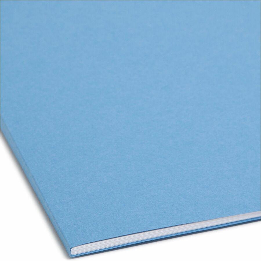 Smead Colored 1/3 Tab Cut Legal Recycled Fastener Folder - 8 1/2" x 14" - 3/4" Expansion - 2 x 2K Fastener(s) - 2" Fastener Capacity for Folder - Top Tab Location - Assorted Position Tab Position - Bl. Picture 2