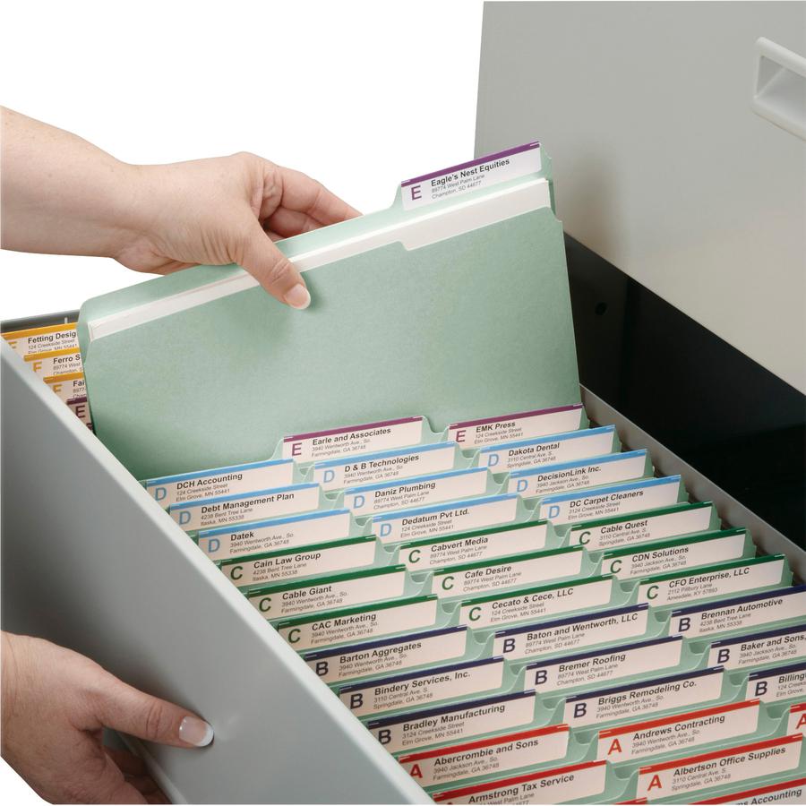 Smead 1/3 Tab Cut Legal Recycled Fastener Folder - 8 1/2" x 14" - 1" Expansion - 2 x 2S Fastener(s) - 2" Fastener Capacity for Folder - Top Tab Location - Assorted Position Tab Position - Pressboard -. Picture 10