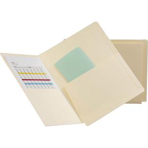 Smead Straight Tab Cut Letter Recycled File Pocket - 8 1/2" x 11" - 2 Pocket(s) - Manila - Manila - 10% Recycled - 25 / Box. Picture 2