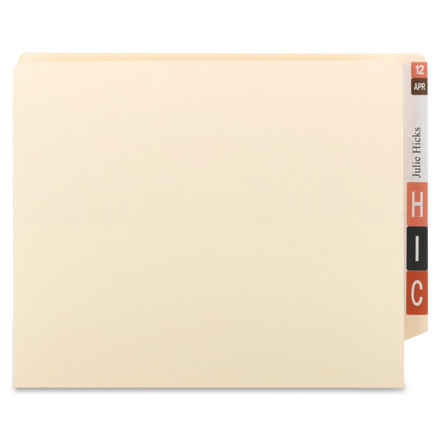Smead Straight Tab Cut Letter Recycled End Tab File Folder - 1 1/2" Folder Capacity - 8 1/2" x 11" - 1 1/2" Expansion - Manila - 10% Recycled - 50 / Box. Picture 4