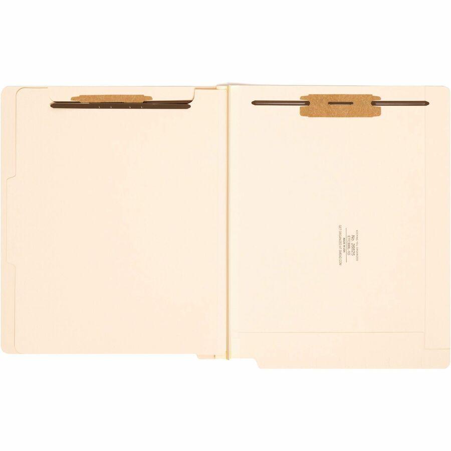 Smead Letter Recycled Classification Folder - 8 1/2" x 11" - 2" Expansion - 2 x 2B Fastener(s) - 2" Fastener Capacity for Folder - End Tab Location - 1 Divider(s) - Pressboard - Manila - 10% Recycled . Picture 2