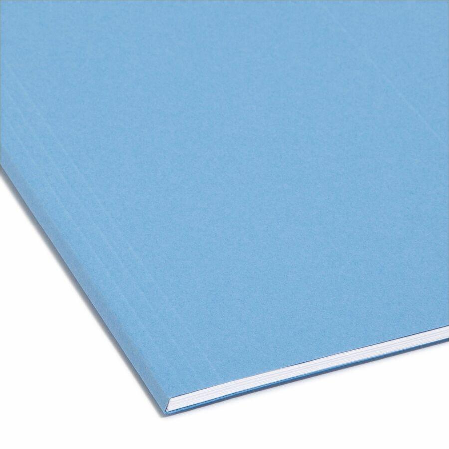 Smead 1/5 Tab Cut Legal Recycled Hanging Folder - 8 1/2" x 14" - Top Tab Location - Assorted Position Tab Position - Vinyl - Blue, Green, Orange, Red, Yellow - 10% Recycled - 25 / Box. Picture 2