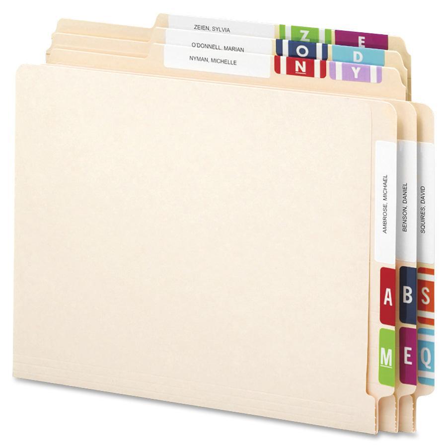 Smead AlphaZ ACCS Color-Coded Labels - "X" - 1" Width x 1 5/8" Length - Light Brown - 10 / Sheet - 100 / Pack. Picture 2