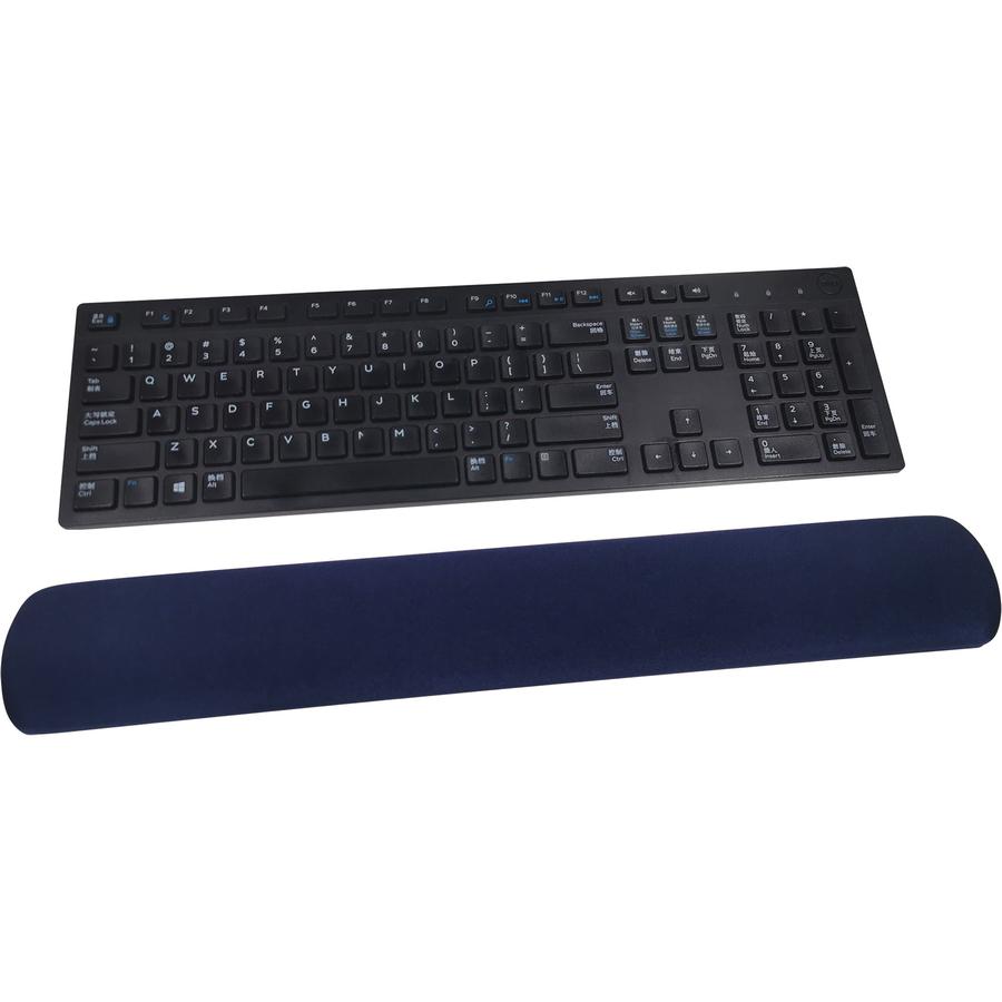 Compucessory Gel Keyboard Wrist Rest Pads - 19" x 2.87" x 0.75" Dimension - Blue - 1 Pack. Picture 2
