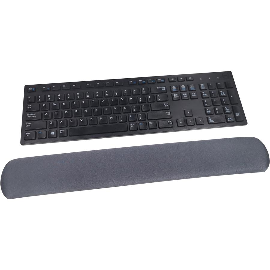 Compucessory Gel Keyboard Wrist Rest Pads - 19" x 2.87" x 0.75" Dimension - Gray - 1 Pack. Picture 2