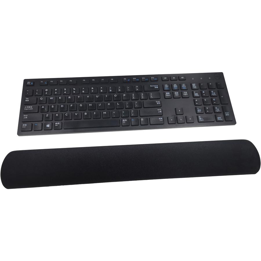 Compucessory Gel Keyboard Wrist Rest Pads - 19" x 2.87" x 0.75" Dimension - Black - 1 Pack. Picture 2