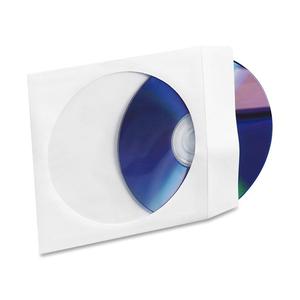 Compucessory CD/DVD White Window Envelopes - CD/DVD - 5" Width x 5" Length - 100 / Box - White. Picture 2