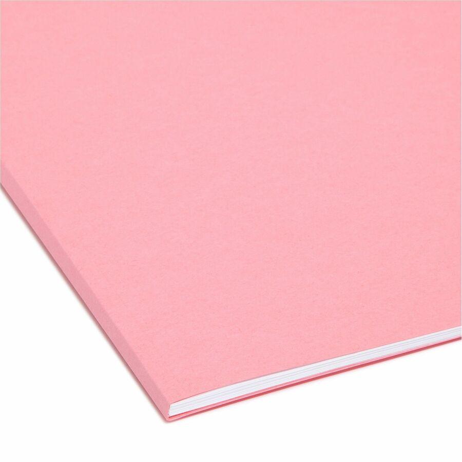 Smead Interior Folders - Letter - 8 1/2" x 11" Sheet Size - 3/4" Expansion - 1/3 Tab Cut - Assorted Position Tab Location - 11 pt. Folder Thickness - Aqua, Black, Dark Pink, Gray, Purple - 100 / Box. Picture 2