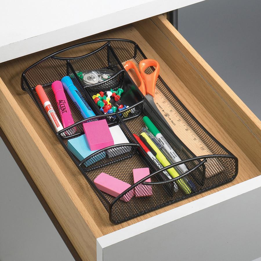 Safco Mesh Drawer Organizer - 7 Compartment(s) - 2.8" Height x 13" Width x 8.8" Depth - Steel - 1 Each. Picture 2