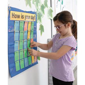 Pacon Behavioral Pocket Chart - 18.5" x 9.5" - 1 Chart - 35 Pockets - 180 Color-Coded Cards. Picture 3