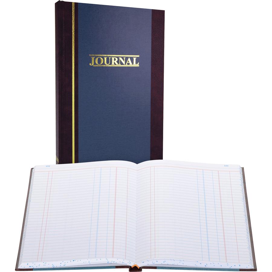 Wilson Jones S300 2-Column Journal - 300 Sheet(s) - 7.25" x 11.75" Sheet Size - 2 Columns per Sheet - Blue - White Sheet(s) - Blue Cover - 1 Each. Picture 2