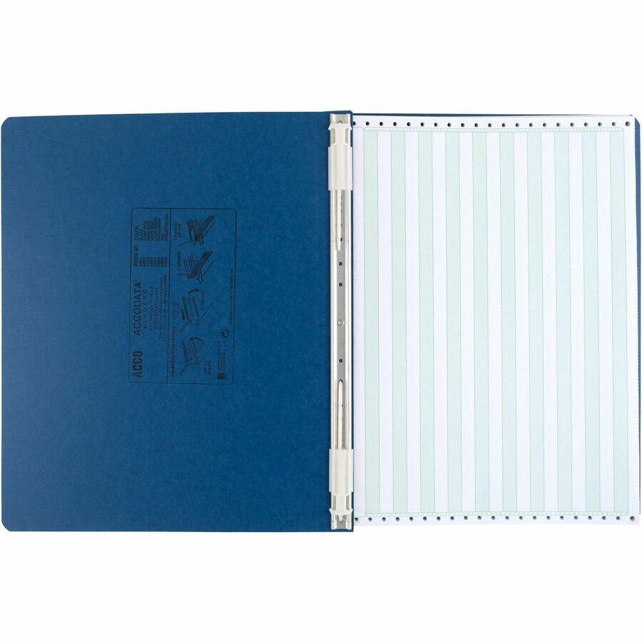ACCO PRESSTEX Unburst Sheet Covers - 6" Binder Capacity - Fanfold - 11" x 14 7/8" Sheet Size - Light Blue - Recycled - Retractable Filing Hooks, Hanging System, Moisture Resistant, Water Resistant - 1. Picture 2